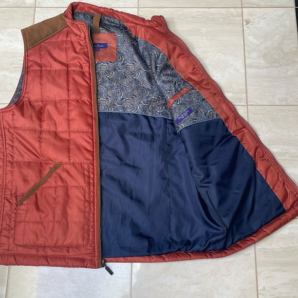 Alan Flusser Burnt Orange,Polyester Puff Vest - Picture 4 of 9